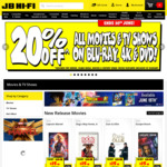 20% off Blu-Ray, 4K & DVDs @ JB Hi-Fi