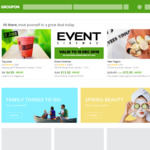 10% off Site Wide at Groupon. Max Discount of $40