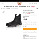 Goodyear Welt Leather Boots Black $29.70 (Was $129) + Delivery (Free C&C) @ Rivers