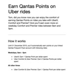 Earn Qantas Points on Uber Rides, 1 Point Per $1 for uberX, 2pts Per $1 for Uber Comfort & Uber Premiere between 9am and 5pm