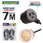Twin Pack Jackson 7Metre Power Extension Lead - $8.95 + $7.5 Shipping Any Qty