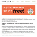 Buy One Get One Free Breakfast @ The Coffee Club