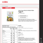 Coles Frozen Skin on Pollock Fillets $1 (Was $10) @ Coles (Instore Only)