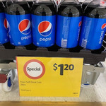 [VIC] Pepsi Cola Soft Drink 2L $1.20 @ Coles, Forest Hill