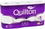 ½ Price: Quilton 3 Ply Toilet Paper 180 Sheet 8 Pack $3.75 @ Woolworths