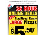 Domino's Traditional Large Pizza $5.50 or $5 until 1 Dec 2011 Midnight, Selected Stores Only