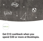 $10 Cashback When You Spend $30 in One Transaction at Booktopia via CommBank Rewards