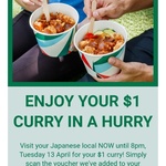 [QLD] Karaage Chicken Curry or Wagyu Beef Curry $1 @ Motto Motto