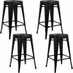 Artiss Set of 4 Replica Tolix Bar Stools Black $159.95 Delivered @ Home on the Swan