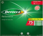 Berocca Energy Vitamin, Org. Berry-75 Effervescent Tablets $19 ($17.10 S&S) + Delivery ($0 with Prime/ $39 Spend) @ Amazon AU