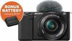 [Afterpay] Sony ZV-E10 with 16-50mm F/3.5-5.6 Lens and Bonus Battery $824.25 Delivered @ Camera House Aust eBay