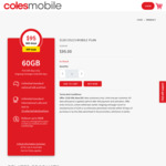 Coles Mobile 365 Day Plan 60GB $95 Delivered, $104 Express Delivered @ Coles Mobile