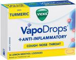 Vicks VapoDrops + Anti-Inflammatory Lemon Menthol 36pk $3.89 (RRP $12.99) (Clearance: C&C/ in-Store Only) @ Chemist Warehouse