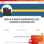 Win a 2 Piece SAMSONITE Lite-Locked Luggage Set @ American Tourister