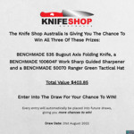 Win Three Benchmade Knifes from Knife Shop Australia