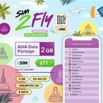 AIS SIM2fly Southeast Asia Travel SIM: $7.80 for 2GB for 5 days @ ESIM2Fly Shop