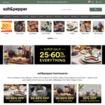 Further 10% off for Orders over $100 @ salt&pepper Homewares