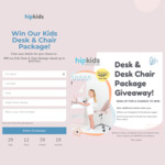Win a HipKids Desk & Chair Package Worth $439.95 from Hipkids