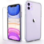 Silicone Soft Crystal Clear Case Cover for iPhone 14 13 12 11 XS Max XR 7 8 6 + 1x Glass Screen Protector $6.99 Del @ AB eBay