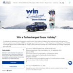 Win a Turbocharged Snow Holiday for 5 and a Subaru Outback AWD XT for 12 Months Worth $64,632 from Subaru
