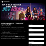 Win a Weekend for 2 in Melbourne Worth $2,499 from Roadshow Entertainment