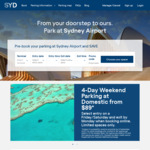 [NSW] 15% off Parking (Excludes Blu Emu, P2 Weekender, T2 Pre-Booked Valet Weekender) @ Sydney Airport Parking