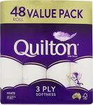 Quilton 3-Ply Toilet Tissue (180 Sheets) 48-Pack $20.40 First S&S Order Only + Delivery ($0 with Prime/ $59 Spend) @ Amazon AU