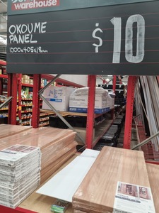 [NSW, WA, QLD, NT] SpecRite Okoume FJ Timber Panel 1000 x 405 x 18mm $10 in-Store @ Select Bunnings Stores