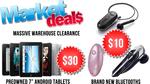 Brand New Bluetooths $10.00 - Preowned 7" Android Tablets $30.00 Massive Warehouse Clearance [VIC]
