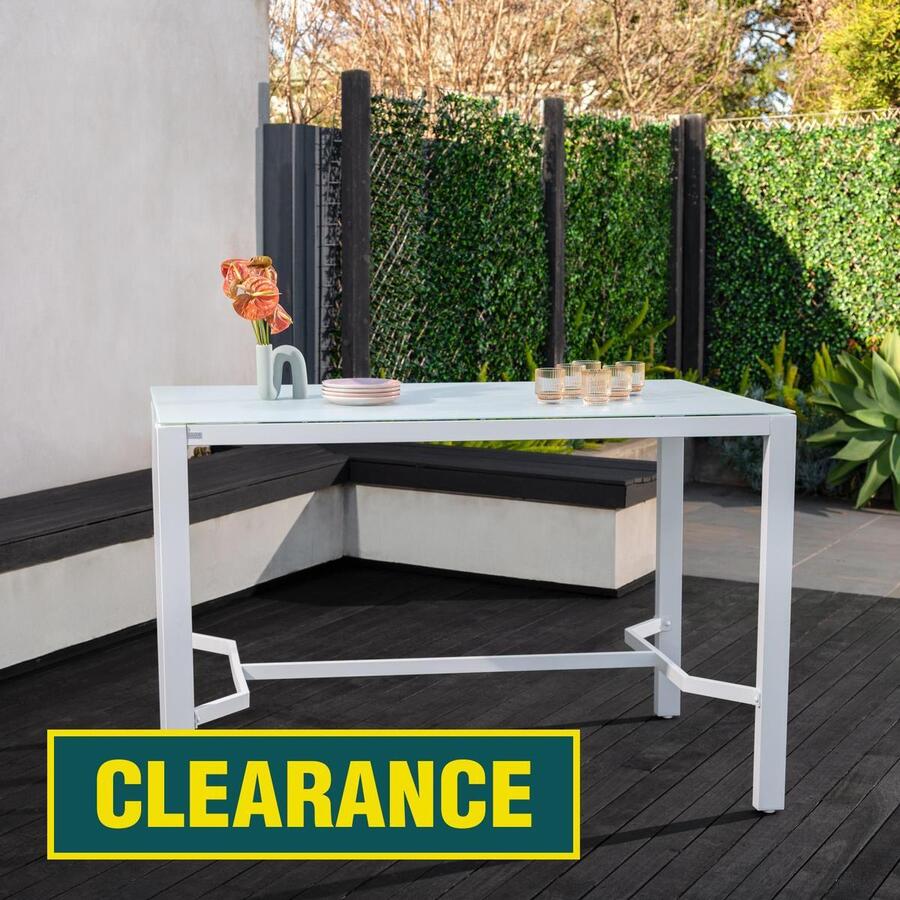 Mimosa White Powder Coated Aluminium Bar Table 129 50 Delivery 0 C C Bunnings Warehouse OzBargain