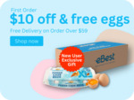 [NSW] Free Cage Eggs 700g + $10 off + Free Delivery (New Customer Only, Minimum $59 Spend, Surcharge) @ eBest, Sydney Metro