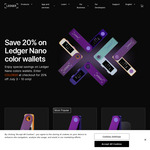 20% off Ledger Nano Color Crypto Wallets: Nano S Plus $111.20, Nano X $207.20 + $24 Delivery @ Ledger