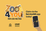 [WA] Four Free Tickets to Perth Zoo via ServiceWA App & free public transport