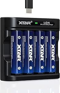 XTAR 1.5v 4150mWh AA Lithium Battery 4-Pack with LC4 Charger $37.80 + Delivery ($0 Prime/ $59 Spend) @ XTAR Direct via Amazon AU