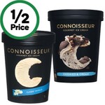 ½ Price Connoisseur Ice Cream Varieties 1L $6, Pic's Peanut Butter 380g $3.75 @ Woolworths