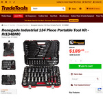 Renegade Industrial 134 Piece Portable Tool Kit RI134BMC $189 Delivered @ TradeTools