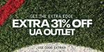 Extra 31% off All Outlet Products + $9.99 Delivery ($0 with $129 Order) @ Under Armour
