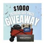Win a Weber Baby Q + MyCoolman Cooler + BBQARM Kit + $50 BCF Gift Card + Beach Cart from BBQARM