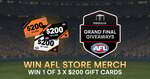 Win 1 of 3 $200 AFL Grand Final Store Gift Cards from Pergolux
