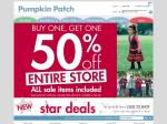 Pumpkin Patch buy one get one 50% off