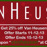 25% off All Van Heusen + Free Shipping for Orders over $50
