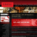 20% off Di Bartoli Home Barista Online Store, This Sat. Only