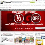 Vitacost - BOGO 50% off on All Vitacost Brand Products 24hrs ONLY (No Coupon Code Required)