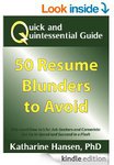 $0 eBook: Quick and Quintessential Guide: 50 Resume Blunders to Avoid [Kindle]