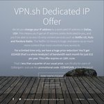 VPN.sh - USA Dedicated IP (Ideal for Netflix) with 1TB Bandwidth - £3/Month or £12/Year