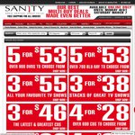 Sanity Online Sale + Free Shipping - Various Offers Including 4 for $26 Blu-Rays
