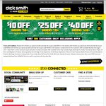 Dick Smith Monday Tickets - $10 off $50+. $25 off $135+. $40 off $450+