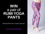 Win 1 of 5 Pairs of Rumi Yoga Pants from Casa de Karma 