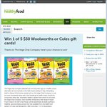 Win 1 of 5 $50 Woolworths or Coles Gift Cards from Healthy Food Guide