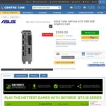 ASUS Turbo GeForce GTX 1080 8GB $599 "In Store Only" @ Centre Com